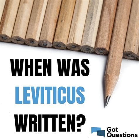 When was Leviticus written? | GotQuestions.org