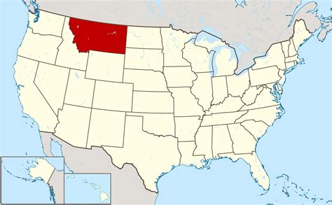 Large location map of Montana state | Montana state | USA | Maps of the USA | Maps collection of ...