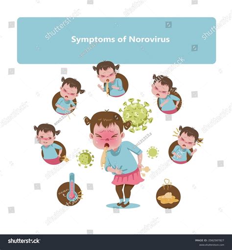 Symptoms Norovirus Infection Cartoon Illustrations Stock Vector (Royalty Free) 2562587827 ...