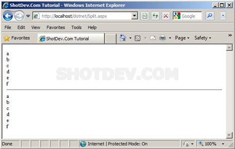 VB.NET Split Tutorial 的图像结果