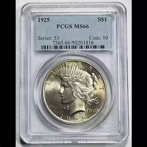 1925 Peace Dollar PCGS MS-66 PQ! - Bob Paul Rare Coins