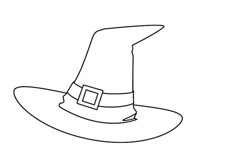 Witch Hat Coloring Page