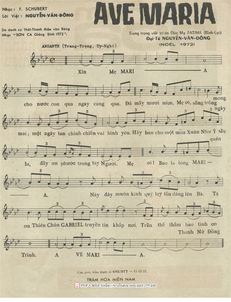 Song Lyrics Ave Maria