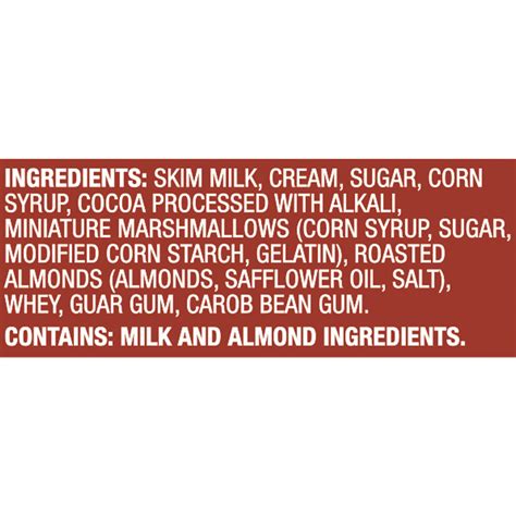 Dreyer's Ice Cream, Rocky Road-Ingredients