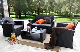 Image result for Black Resin Wicker Outdoor Furniture
