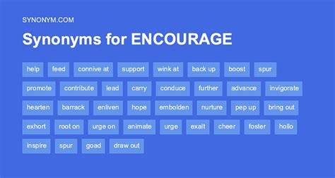 Another word for ENCOURAGE > Synonyms & Antonyms