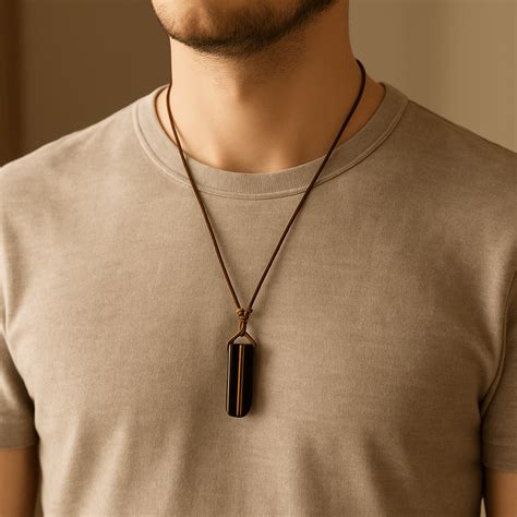 Buy Now Premium Leather Necklace - TIGERS EYE - Natural Crystal ...