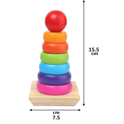 Rainbow tower- mini- stack and learn! – Kidding Mart