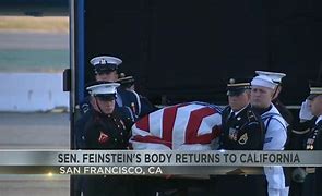 Image result for Feinstein's body returns to California