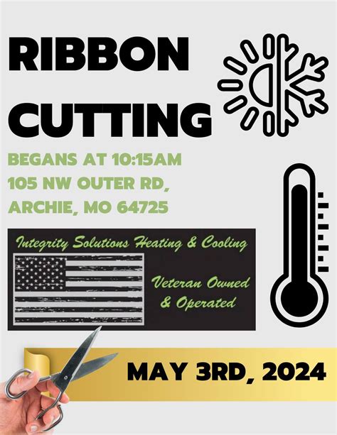 Ribbon Cutting for Integrity Solutions Heating & Cooling, 105 NW Outer ...
