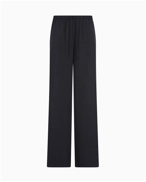 Palazzo trousers in matte satin fabric | Armani Exchange