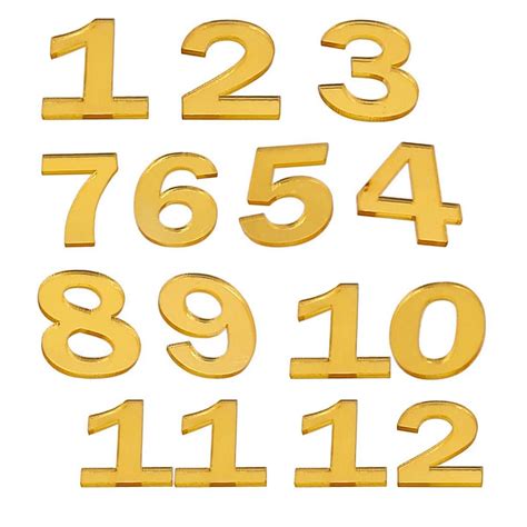 Artpark Acrylic 1 to 12 numbers Gold – Artparkindia