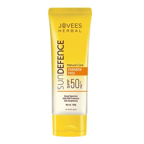 Jovees Herbal Sun Defence Cream SPF 50 PA+++ Broad Spectrum For All ...