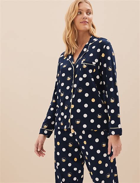 Buy Pure Cotton Snoopy™ Polka Dot Pyjama Set at Marks & Spencer