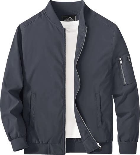Buy MAGCOMSEN Men's Jacket Lightweight Windbreaker Bomber Jacket ...