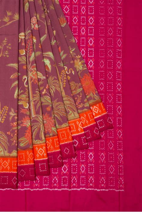 Lavender Pure Silk Saree