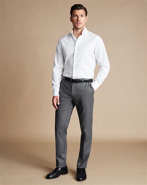 Smart Stretch Texture Trousers - Charcoal Grey | Business casual attire ...