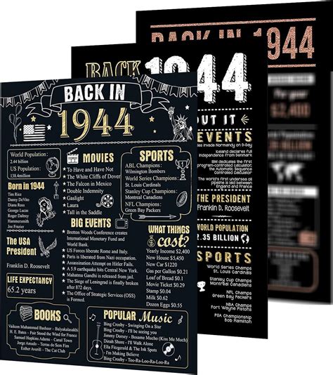 Buy 78th Birthday Decorations for Women or Men, 3 Pack of 8X12Classy ...