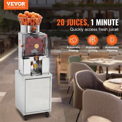 VEVOR Commercial Orange Juicer, 120W Automatic Feeding Juice Extractor ...