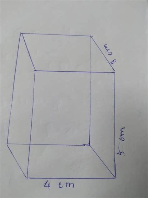 Draw the net of a cuboid of dimensions 5cm × 4cm × 3cm - Brainly.in