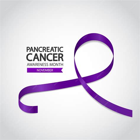 Pancreatic cancer awareness. ribbon | Premium Vector
