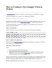 Image result for T-Test Pyttthon