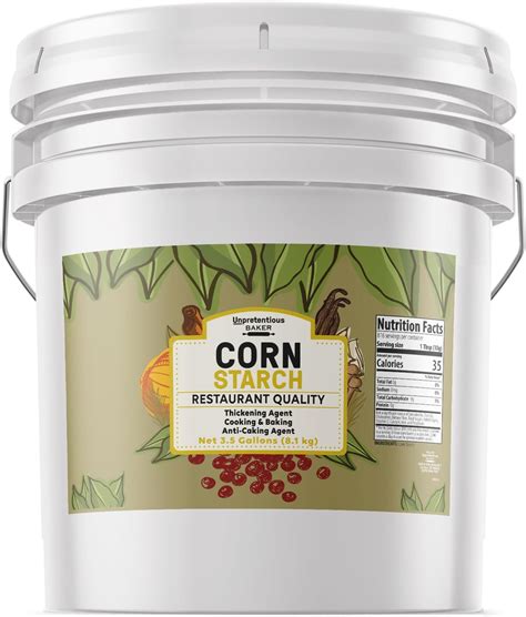 Amazon.com : Corn Starch By Unpretentious Baker, Resealable Bucket ...