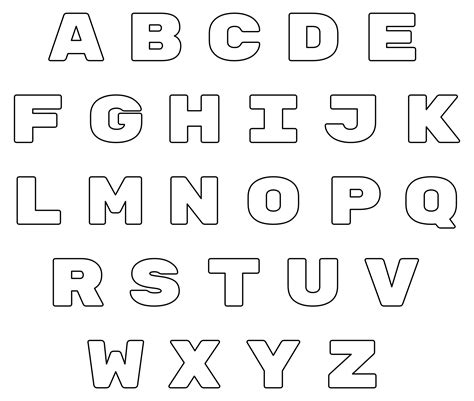 Template Letters Alphabet Free Printable - Printable Free Templates