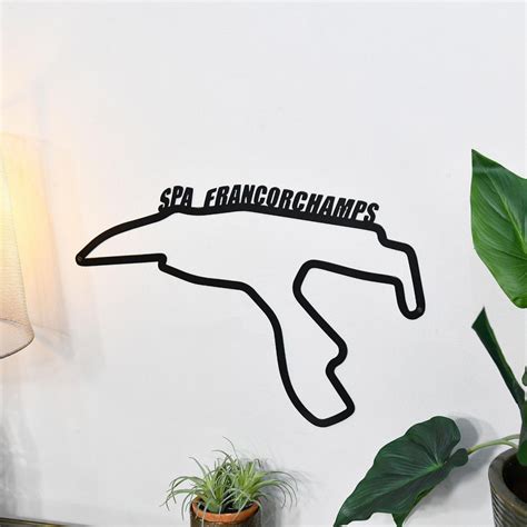 Spa-Francorchamps Race Track Black Steel Wall Art - 46cm | Black ...