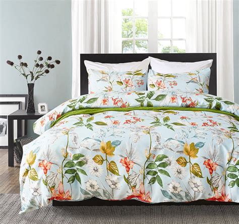 3 Pcs Floral Duvet Covers Set King Botanical Flower Bedding - Etsy Canada