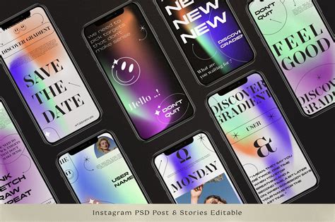 Discover Gradient Social Media | Graphic design gradient bundle, Purple ...