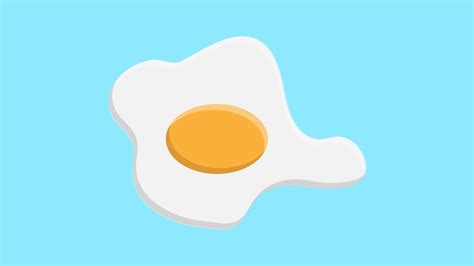 huevos revueltos sobre un fondo azul, ilustración vectorial. huevo con ...
