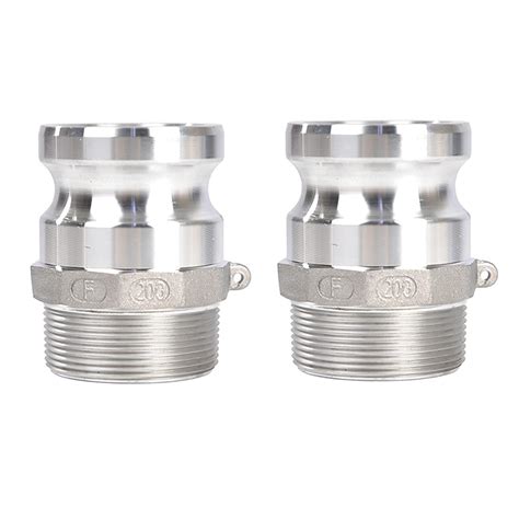 Buy 2 pcs Aluminum Camlock (2" Part F) Cam & Groove Hose Fittings, cam ...