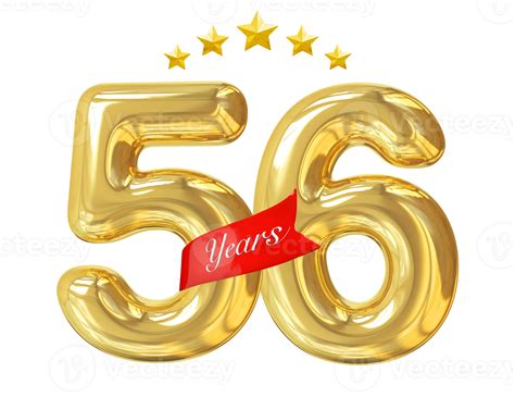 56 Years Anniversary Golden 11297714 PNG