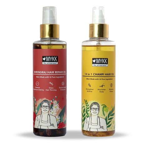 Buy MYKK MAA, YEH KAISE KARUN | Champi Hair Oil Made with Ayurvedic 14 ...