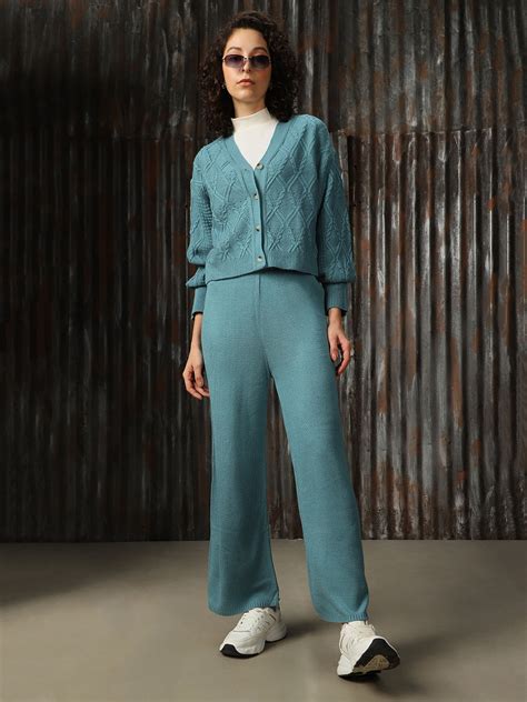 High Star Cable Knit Acrylic Sweater cardigan & Trouser Co-Ords – HighStar