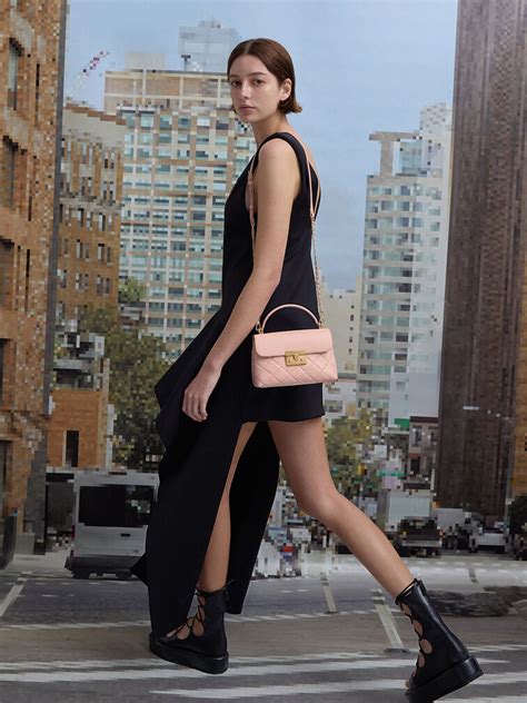 Light Pink Alva Quilted Top Handle Bag - Light Pink - CHARLES & KEITH IN