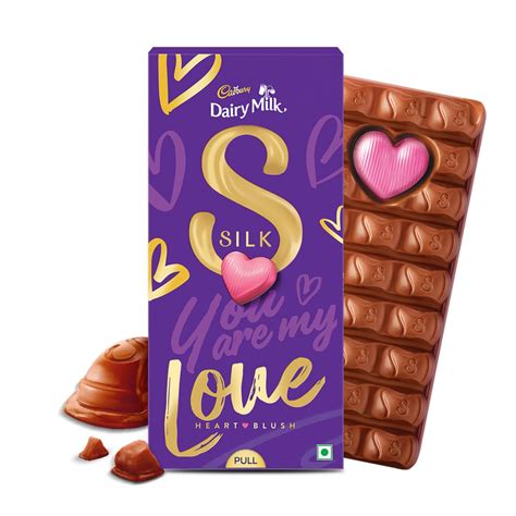 Buy Cadbury Dairy Milk Silk Valentine's Heart Blush Chocolate Bar Gift ...