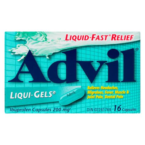 Advil Liqui-Gels Ibuprofen Capsules 200 mg 16 Capsules — GreenShield ...