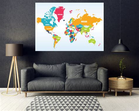 World Map Wall Art 的图像结果