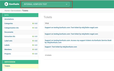 Upload documents by e-mail - Konfuzio Guide