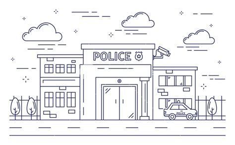 Police Station Drawing at PaintingValley.com | Explore collection of ...