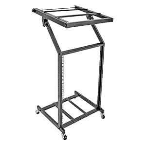 5 Core 16U Professional Rack Mount Stand DJ Mixer Case Studio Equipment ...