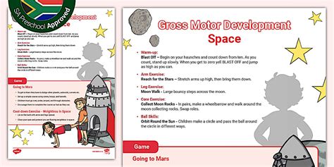 Preschool Gross Motor Development Lesson Plan - Space