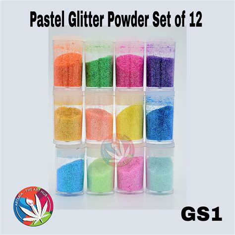 Arteria. Pastel Glitter Powder Set of 12
