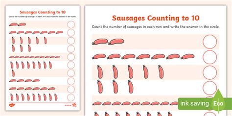 👉 Sausages Counting to 10 Activity - Twinkl - EYFS