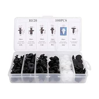 Acouto Car Plastic Hole Plug Assortment,100 Pcs Universal Car Door Card ...