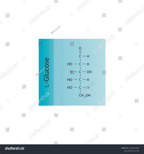 L-glucose Skeletal Structure Diagramsugar Compound Molecule Stock ...