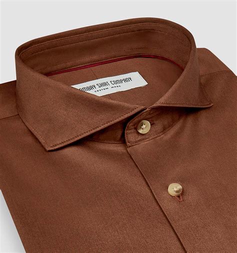 Buy Men's Brown Shirts | Men's Brown Colour Shirt Online – Bombay Shirt ...