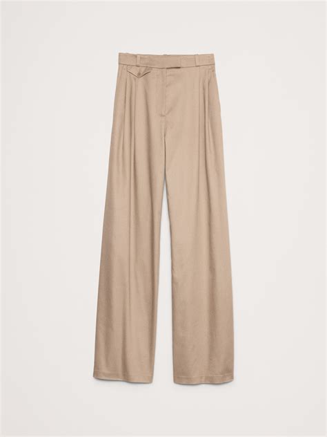 Carmel Pleated Wide-Leg Pant | Banana Republic